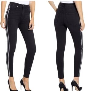 rag & bone intermix black with cream piping skinny jean Size 24